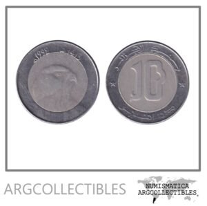 Argelia Moneda 10 Dinars 1992 Aguila Bimetalica KM-124 XF