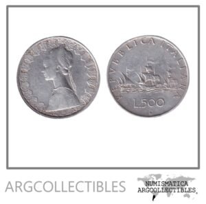 Italia Moneda 500 Liras 1959 Plata 835 KM-98 VF+