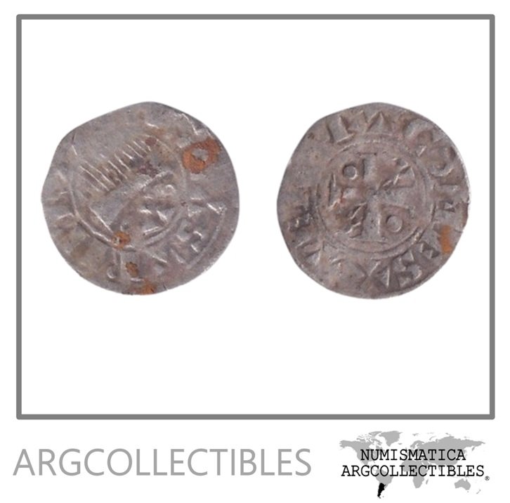 Francia Medieval Moneda Ve denier Condes de Champagne Teobaldo II (1125-1152) Poey d´Avant#5970