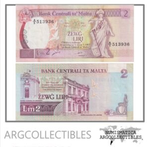 Malta Billete 2 Liri 1994 P-45a XF