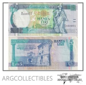 Malta Billete 5 Liri 1994 P-46d VF+