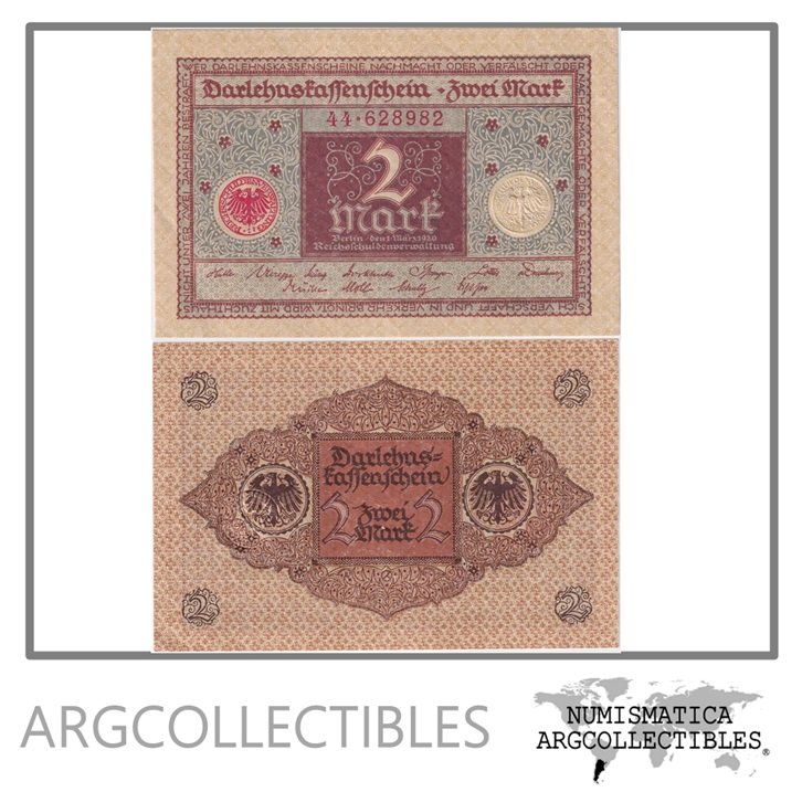 Alemania Billete 2 Marcos 1920 P-60 AU
