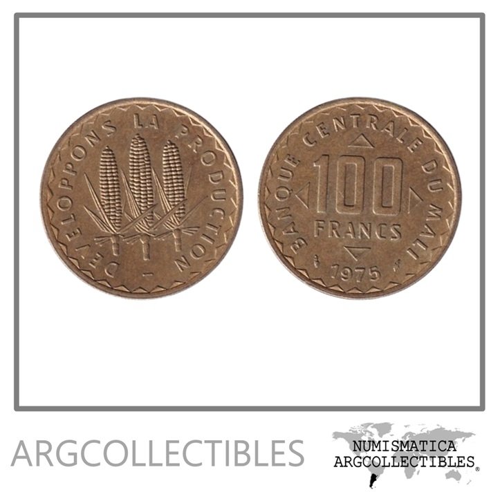 Mali Moneda 100 Francos 1975 FAO Laton KM-10 AU