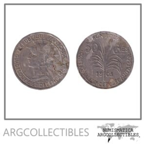 Guadalupe Moneda 50 Centavos 1903 Niquel KM-45 F+