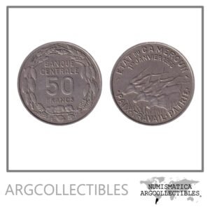 Camerun Moneda 50 Francos 1960 Niquel KM-13 VF+