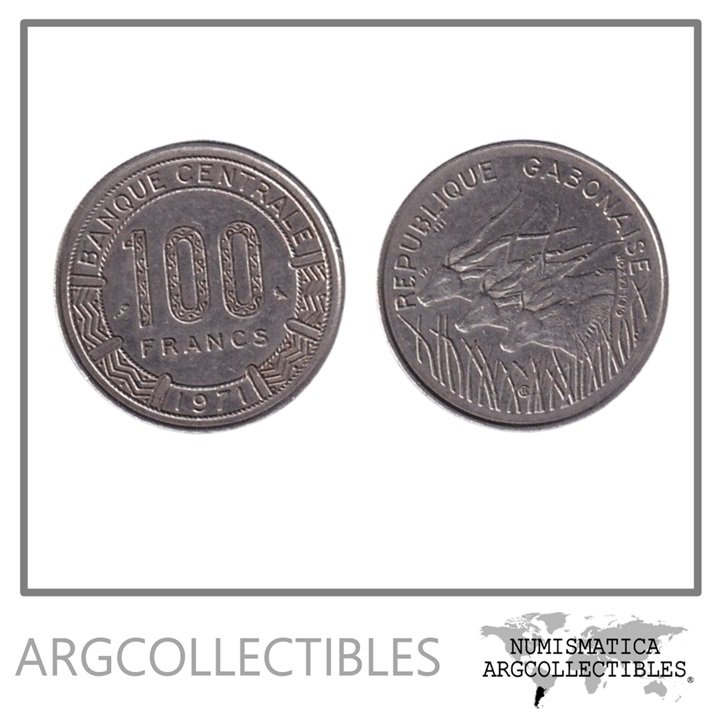Gabon Moneda 100 Francos 1971 Niquel KM-12 XF