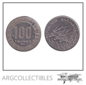 Gabon Moneda 100 Francos 1977 Niquel KM-13 AU
