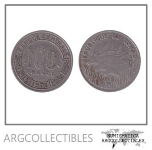 CHAD Moneda 100 Francos 1972 Niquel KM-2 F+