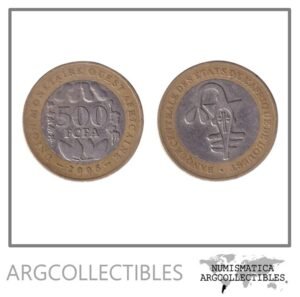 Africa del Oeste Moneda 500 Francos 2005 Bimetalica KM-15 VF