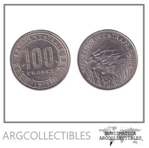 Republica CentroAfricana Moneda 100 Francos 1972 Niquel KM-6 XF+