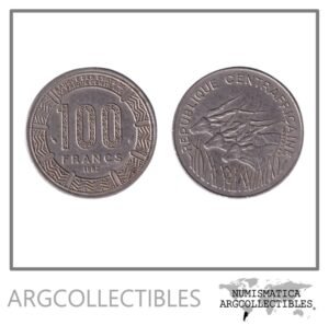 Republica CentroAfricana Moneda 100 Francos 1982 Niquel KM-7 VF+