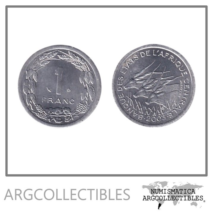 Africa Central Moneda 1 Franco 2003 Aluminio KM-8 UNC