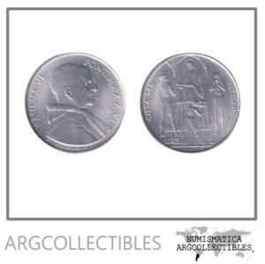 Vaticano Moneda 2 Liras 1968 Papa Pablo VI Aluminio KM-101 UNC