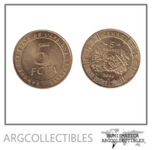 Africa Central Moneda 5 Francos 2006 Laton KM-18 AU
