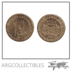 Africa Central Moneda 10 Francos 2006 Laton KM-19 AU