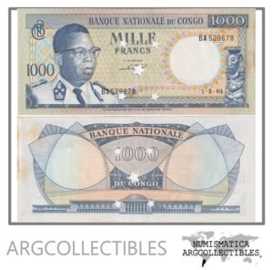 Congo Billete 1.000 Francos 1964 P-8 AU (Cancelado)