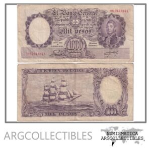 Argentina Billete 1.000 Pesos 1952 P-269b/BOT-2134 F+ (Serie A)