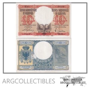 Albania Billete 10 Leke 1940 P-11 VF+