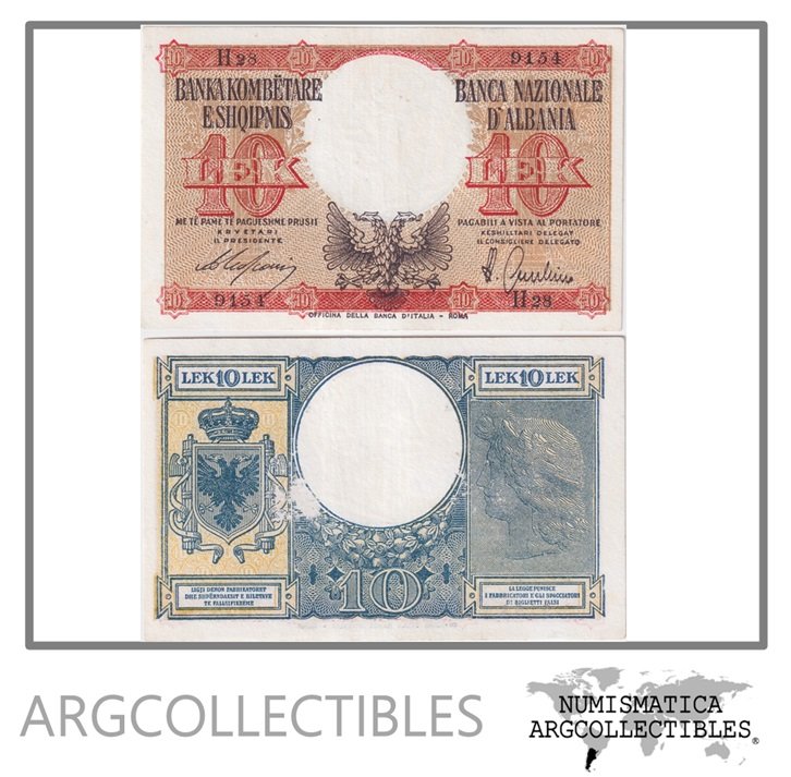 Albania Billete 10 Leke 1940 P-11 VF+