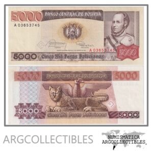Bolivia Billete 5.000 Pesos Bolivianos 1984 P-168 AU