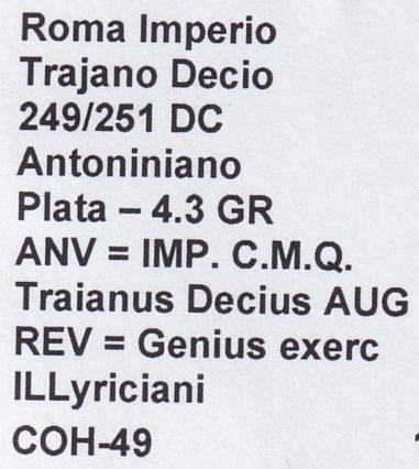 Roma Imperio Trajano Decio Moneda Antoniniano 249/251 Dc COH-49 - Imagen 2
