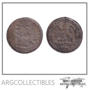 Mexico Moneda 25 Centavos 1882 Go S Plata 903 KM-406.5 VF Ceca Guanajuato