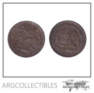 Mexico Moneda 25 Centavos 1882 Go S Plata 903 KM-406.5 VF+ Ceca Guanajuato