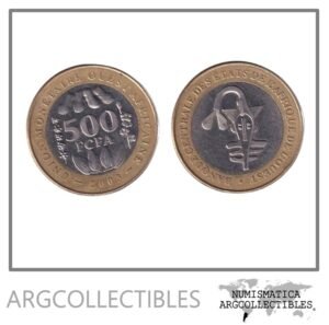 Africa del Oeste Moneda 500 Francos 2003 Bimetalica KM-15 XF