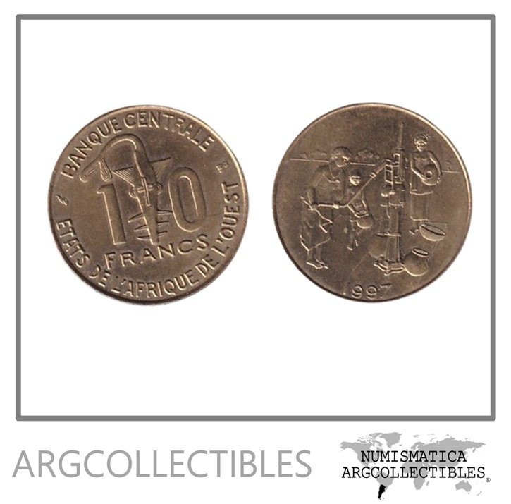 Africa del Oeste Moneda 10 Francos 1997 FAO Laton KM-10 UNC