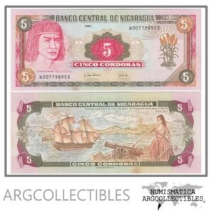 Nicaragua Billete 5 Cordobas 1995 P-180 UNC