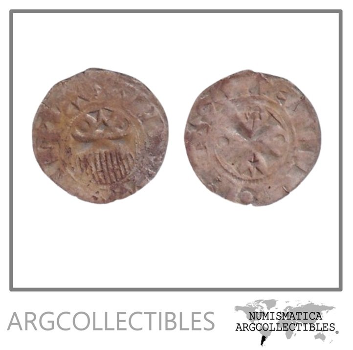Francia Medieval Moneda Ve denier Condes de Champagne Enrique I (1152-1180) Poey d´Avant#5972