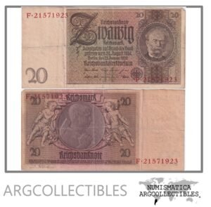 Alemania Billete 20 Marcos 1929 P-181a VF