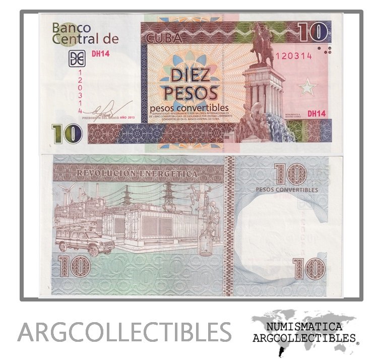 Cuba Billete 10 Pesos 2013 P-FX-49 XF