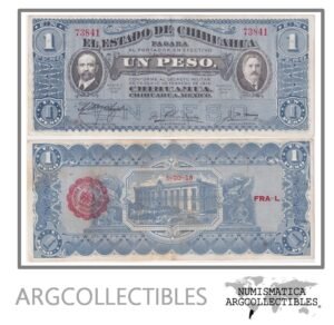 Mexico Billete 1 Peso 1915 P-S-529 VF+ (Estado de Chihuahua)