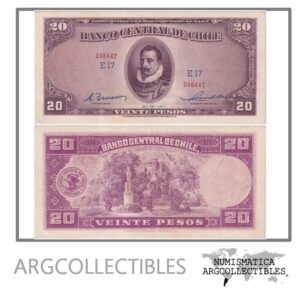 Chile Billete 20 Pesos 1947 P-93b XF