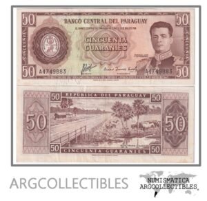 Paraguay Billete 50 Guaranies 1963 P-197a(2)/MC213.b1 VF+ (Firmas Villamayor-Acosta)