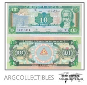 Nicaragua Billete 10 Cordobas 1990 P-175 UNC