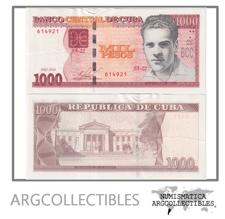 Cuba Billete 1.000 Pesos 2010 P-132 AU