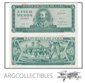Cuba Billete 5 Pesos 1988 P-103d AU