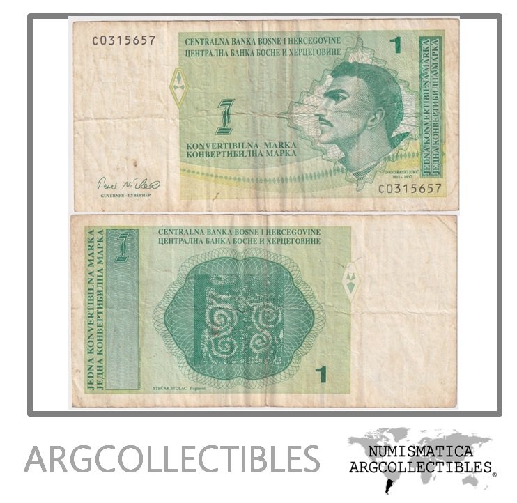 Bosnia y Herzegovina Billete 1 Marka 1998 P-59 VF