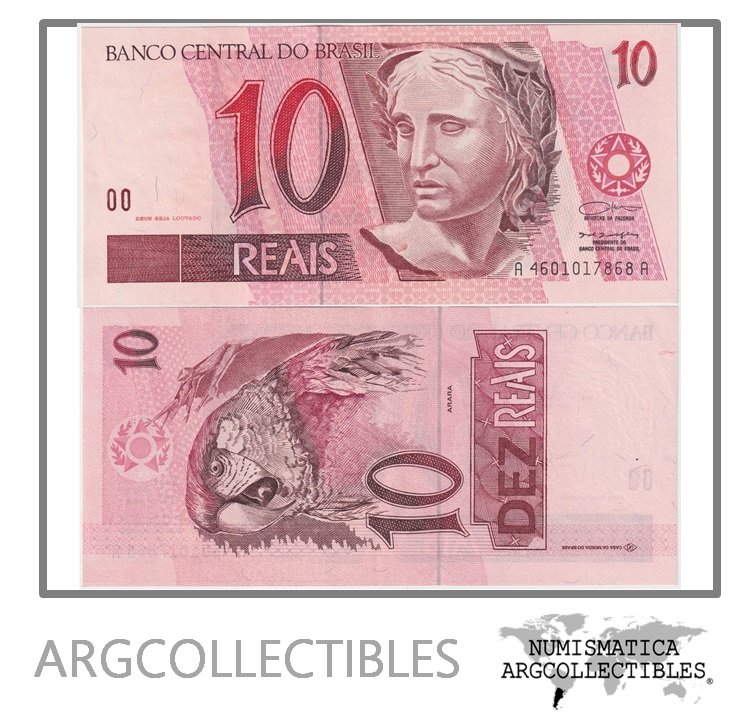 Brasil Billete 10 Reales 1994 P-245d/C-284 XF+