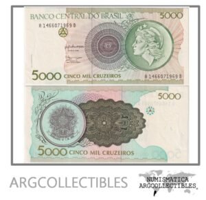Brasil Billete 5.000 Cruzeiros 1990 P-227/C-222 AU