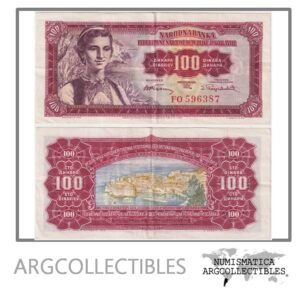 Yugoslavia Billete 100 Dinara 1955 P-69 XF-