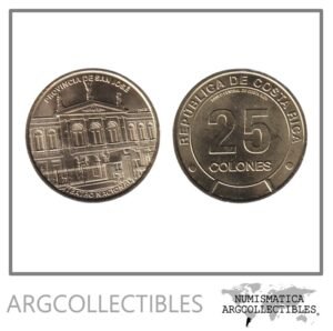 Costa Rica Moneda 25 Colones 2023 Laton Provincia de San Jose UNC