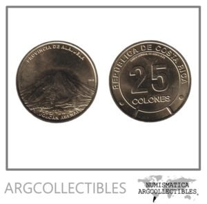Costa Rica Moneda 25 Colones 2023 Laton Provincia de Alajuela UNC