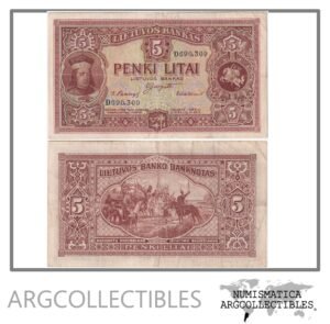 Lituania Billete 5 Litai 1929 P-26 VF