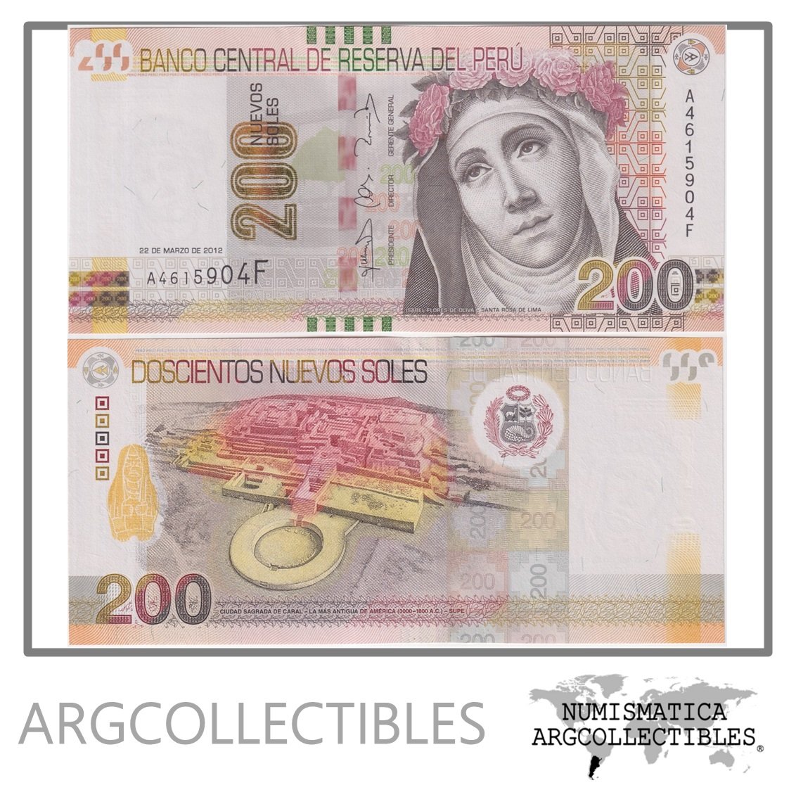 Peru Billete 200 Soles 2012 P-191 UNC