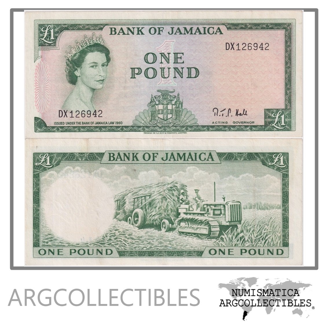 Jamaica Billete 1 Pound 1964 P-51Cc VF+
