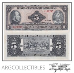 Honduras Billete 5 Lempiras 1968 P-56a UNC