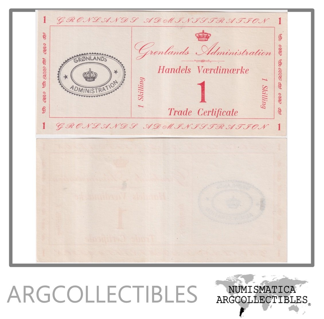 Groenlandia Billete 1 Skilling 1941 P-M8 UNC